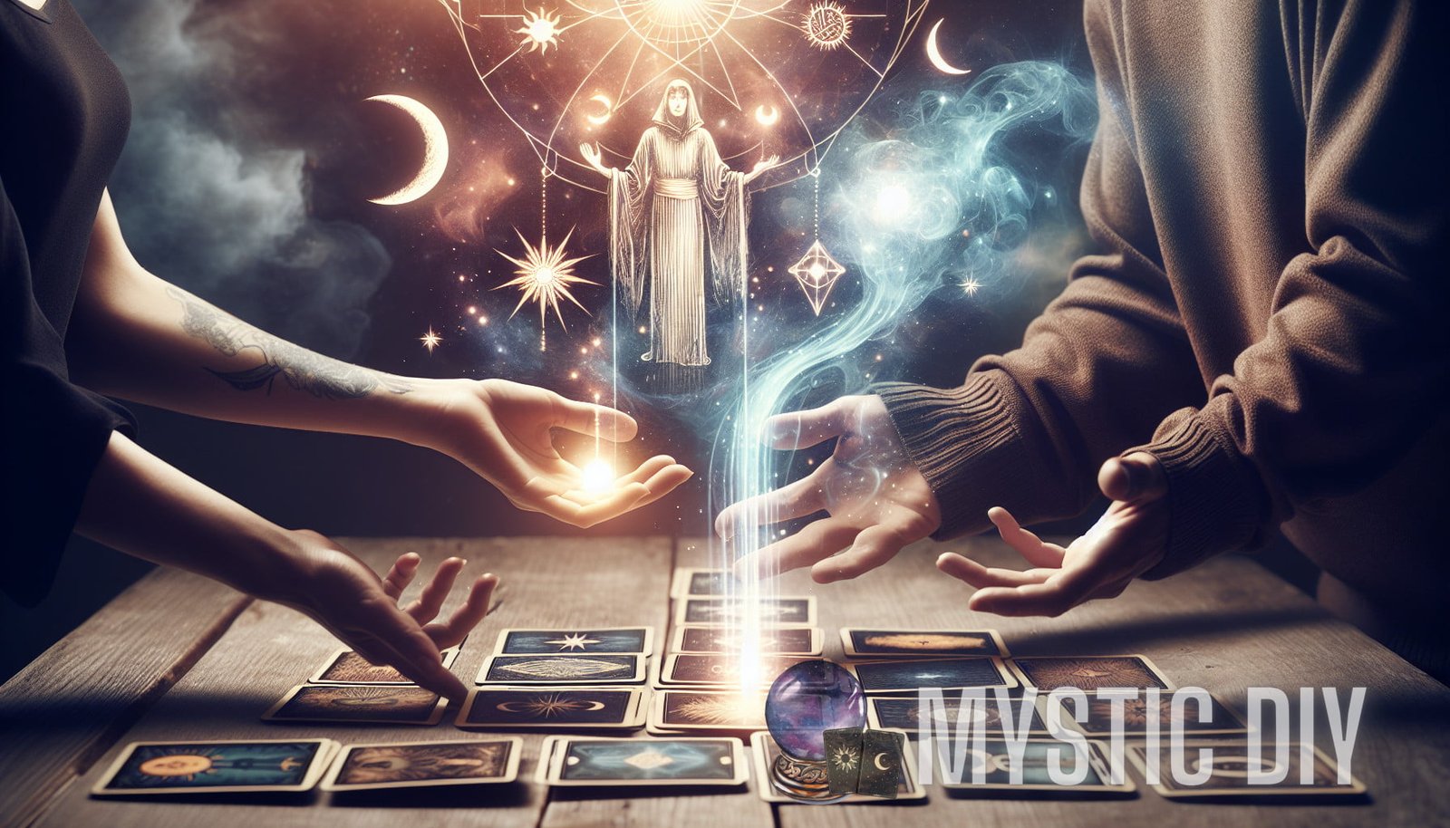 Illustration for section: Many practitioners view tarot as a spiritual practice that allows them to connect with their inner w - tarot wisdom