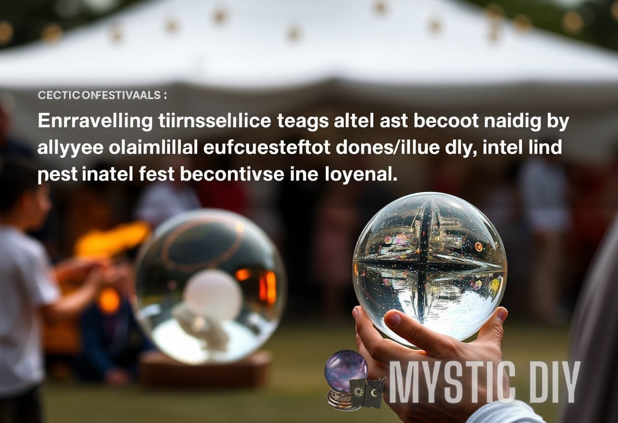 Illustration for section: Cultural Festivals: Events featuring crystal ball reading attract significant public interest, illus - crystal ball psychology